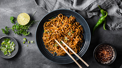 Foto von asiatischen Nudeln