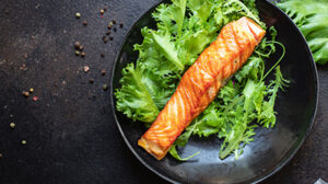 Foto von gebratenem Lachs